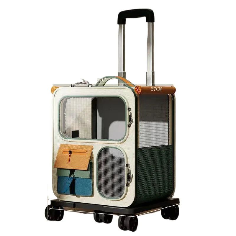 

Cat bag Pet trolley case Go out Portable folding dog cat large capacity breathable backpack