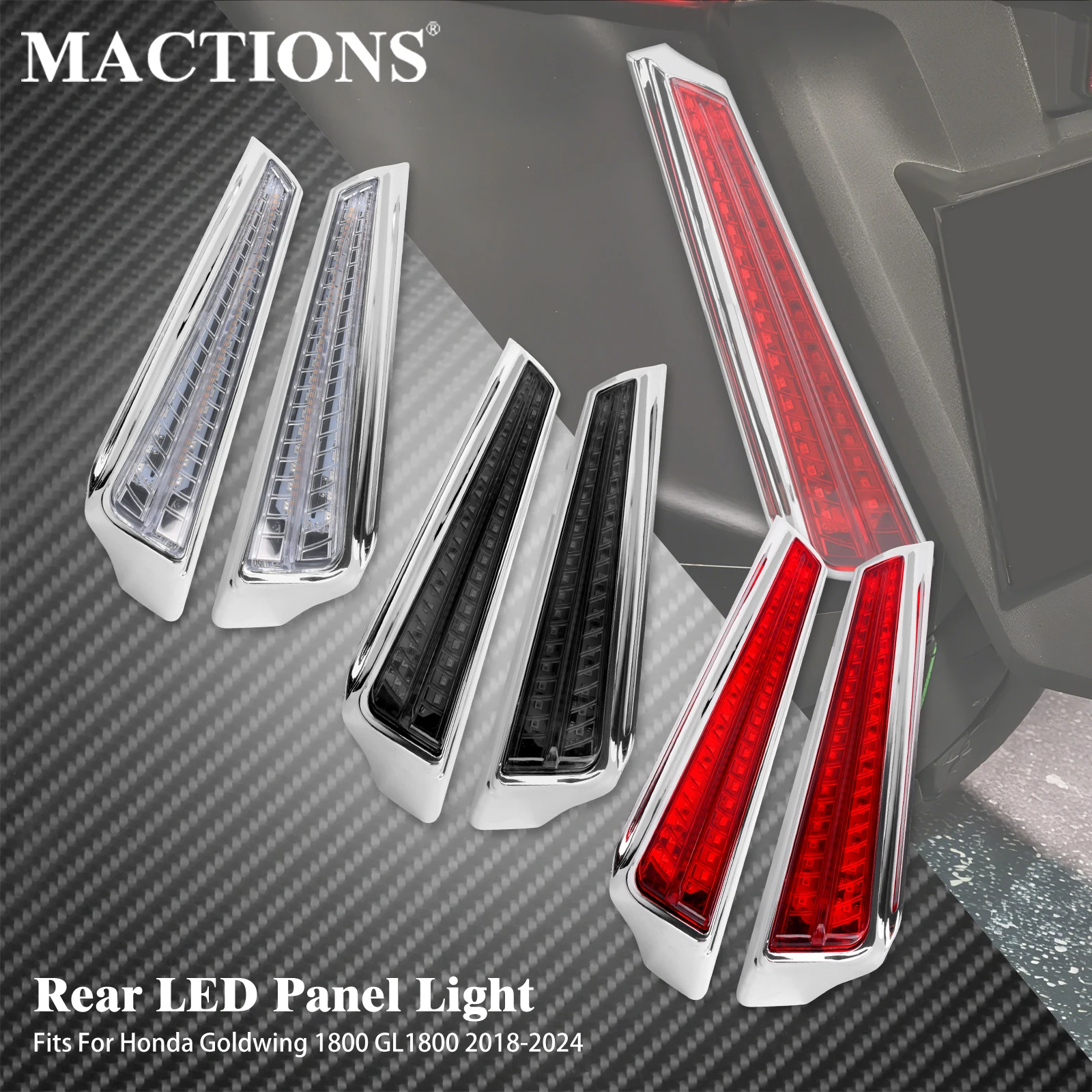 

Заднее крыло мотоцикла, светодиодные боковые фонари, заполняющая панель, стоп-сигнал, ходовые огни, подходят для Honda Goldwing GL1800 2018-2024