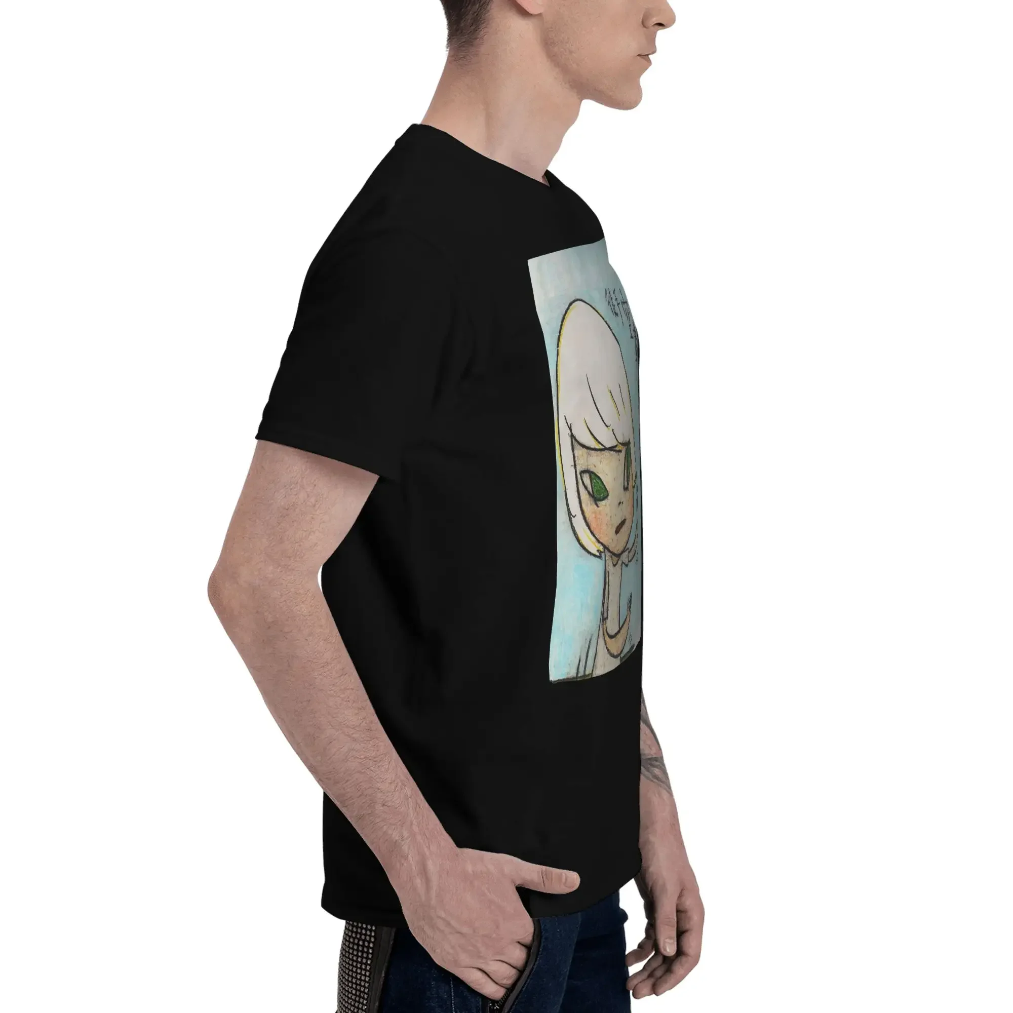 Copy of Yoshitomo Nara Gypsy Song Men T-Shirt Plus Size T Shirts Men's Crew Neck Cotton Tees Short Summer Male