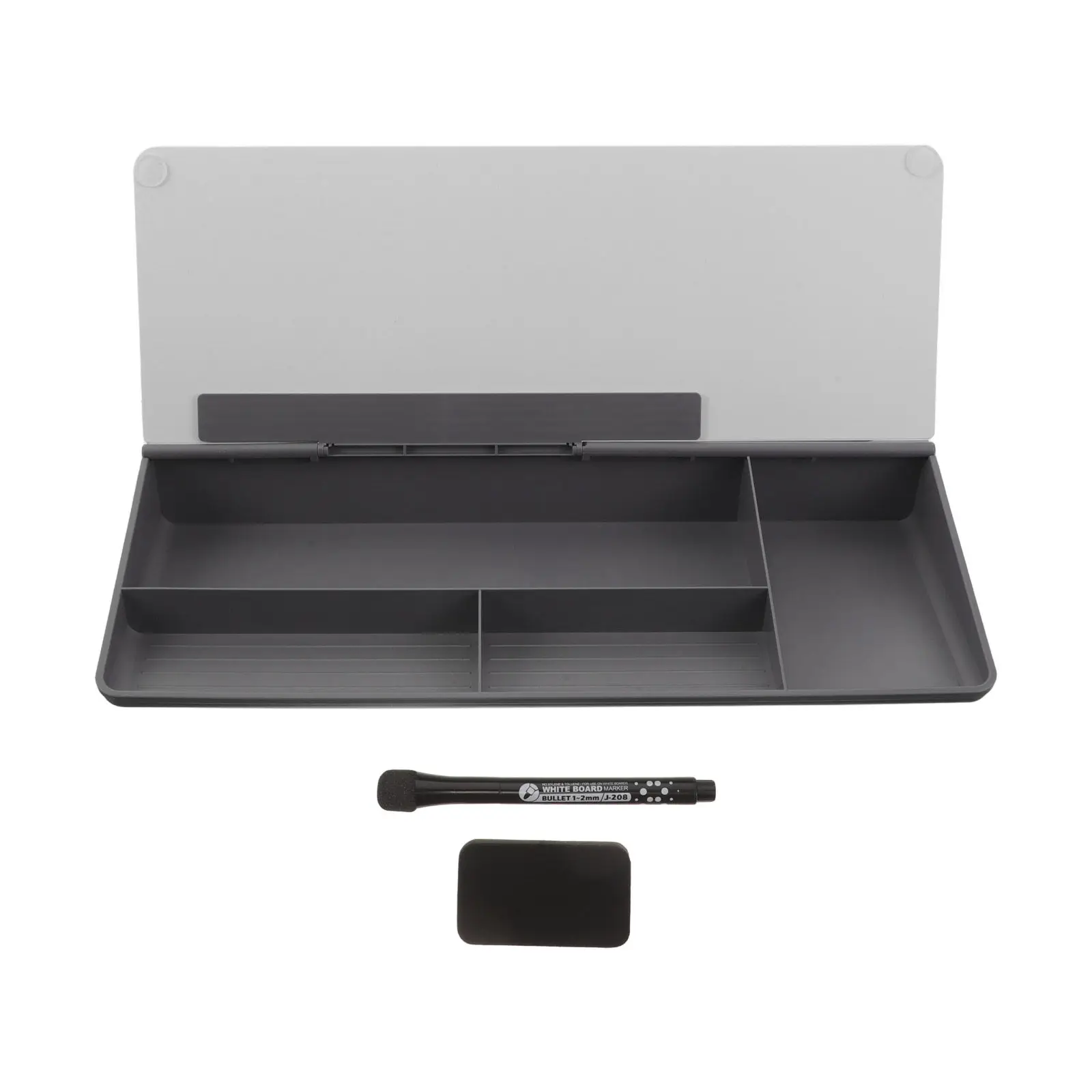 15x7 Tempered Glass Desktop Whiteboard Compact Glass Dry Erase Board with Storage Tray Desk Organizer for Office Home Use