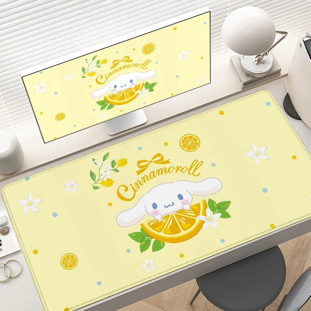 

Sanrio Cinnamorol cute Extended Mouse pad Xxl Gaming Gamer Keyboard 400x900mm Protector Pc Accessories kawaii Extended Desk Mat