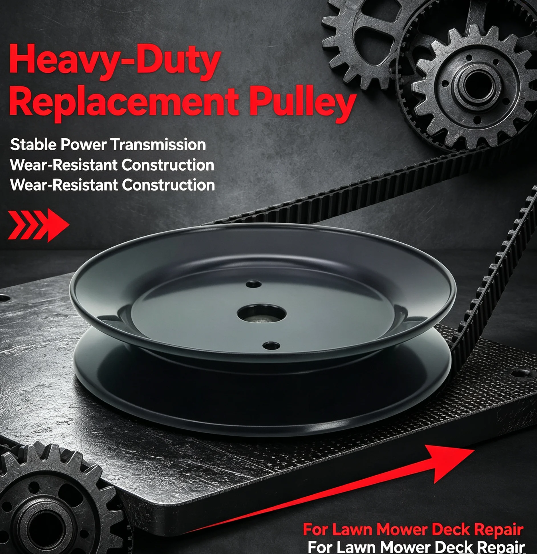 Maxpower 332512B Spindle Pulley Replaces for Craftsman/Husqvarna/Poulan Mower Pulley Single Slot