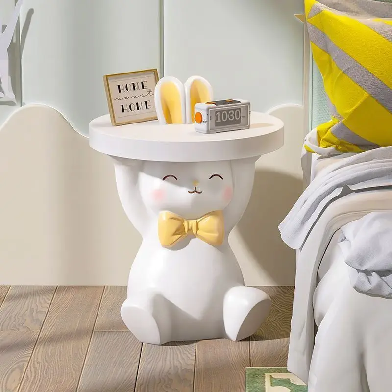 Creative Style Home Cute Rabbit Decorationanimal Statue Table Decor Low Coffee Nordic Table Next To Furniture Sofa Floor