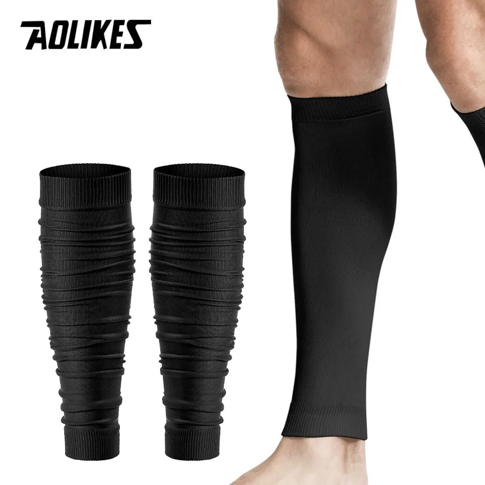 AOLIKES 1 Pair Leg Compression Sleeve,Calf Support Sleeves Legs Pain Relief,Leg Protection Socks for Fitness,Running,Basketball