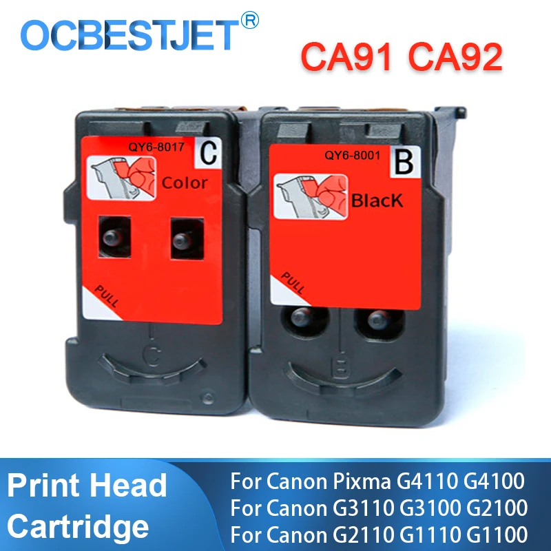 

CA91 CA92 QY6 8001 8017 8002 8018 8003 Print Head Cartridge For Canon Pixma G4110 G4100 G3100 G2100 G1110 G1100 Inkjet Printer