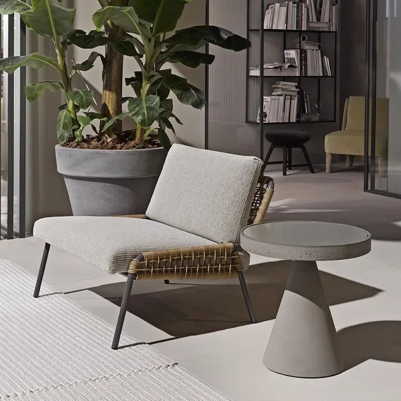 Sofa combination living room designer rattan building hotel terrace outdoor balcony leisure sofa