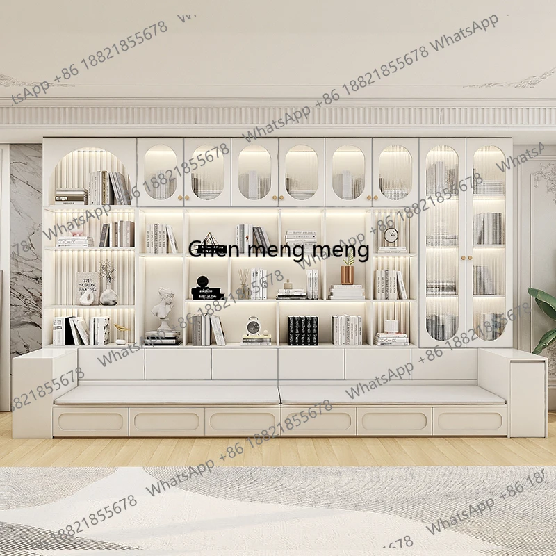 Librero Decor Cabinets Storage House Container Organizer Living Room Cabinets Display Bookcase Wood Gabinete Salon Furniture