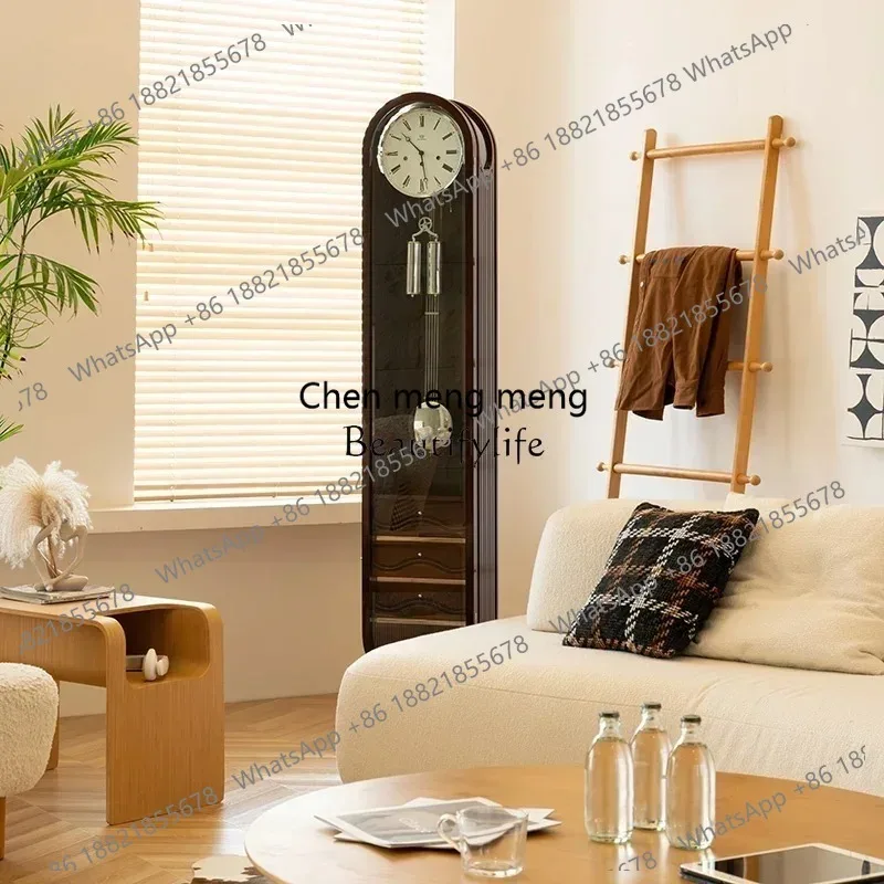 LHY26 ss New style New Modern simple and fashionable floor clock living room European minimalist light luxury vertical mechanica