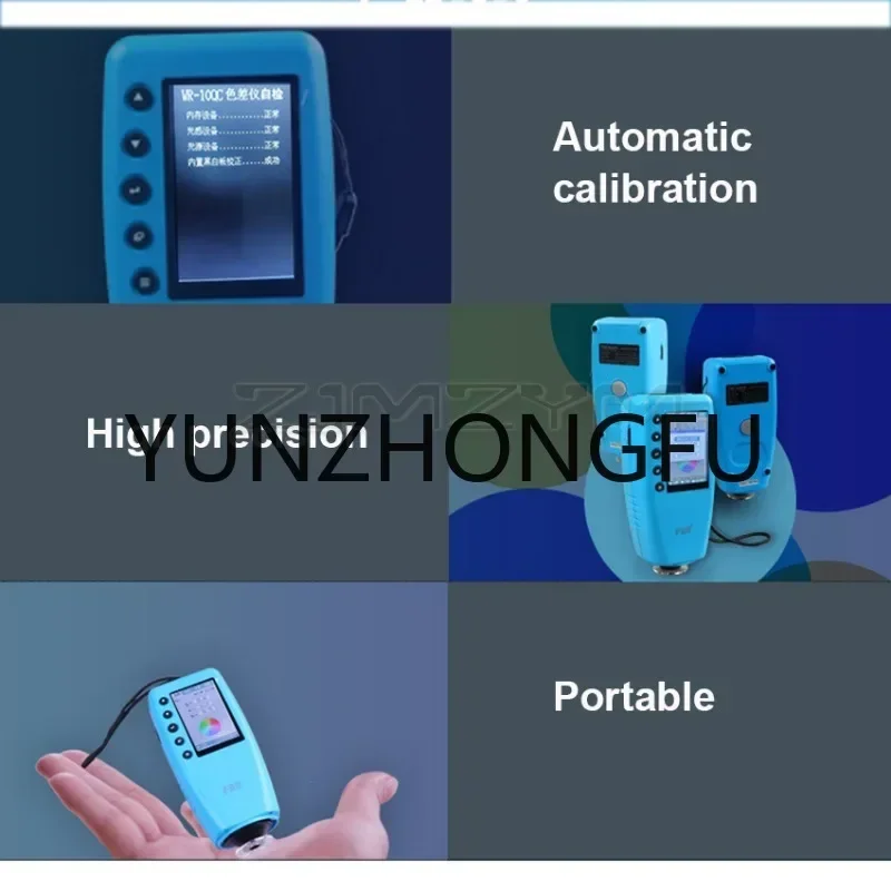 Colorímetro Portátil Digital, Color Analyzer, Precise LAB Color Tester, Color Difference Meter, TFT Display, WR10 Series, 4mm, 8mm