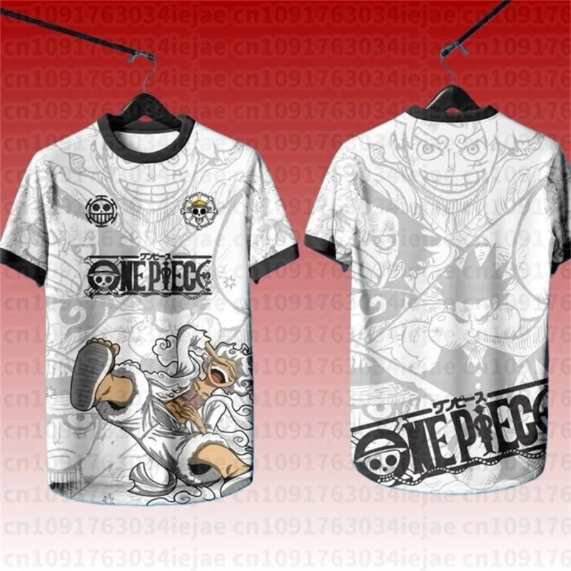2026 One Piece Anime Luffy Zoro T-Shirt 3D Kurzarm Fußball Herren Freizeit Cosplay Locker Atmungsaktives Sporttrikot Geschenk