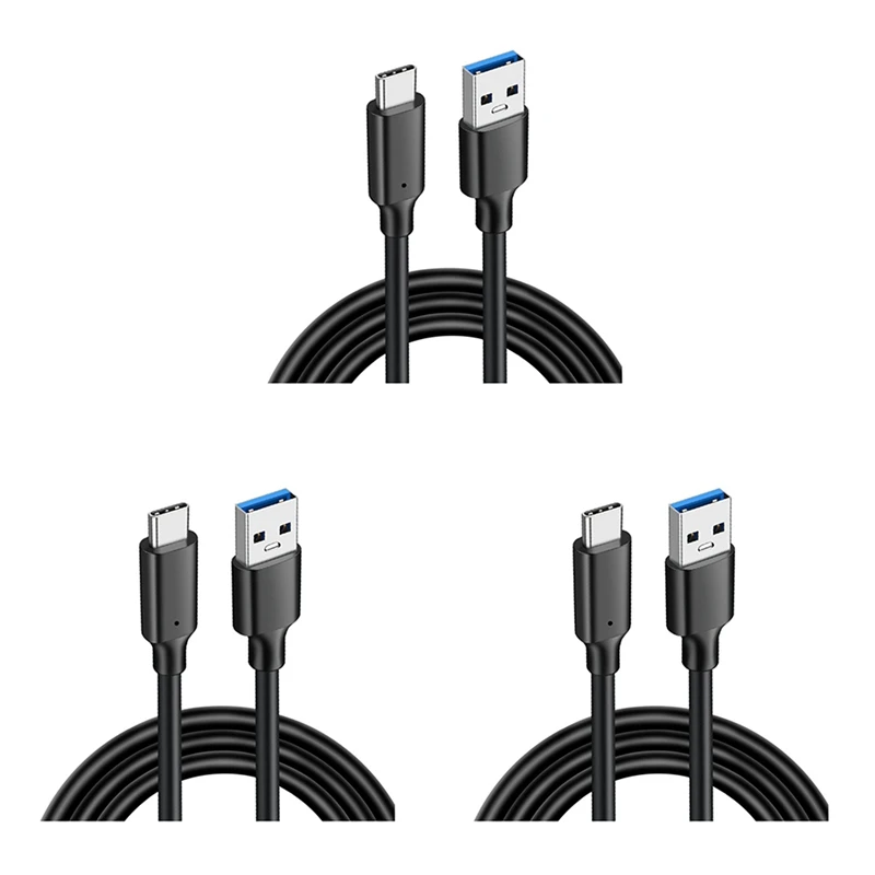 RISE-3X USB3.2 10Gbps Type C Cable USB A To Type-C 3.2 Data Transfer USB C SSD Hard Disk Cable PD 60W 3A Quick Charge 3.0,1M