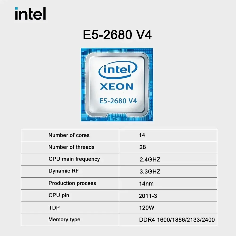 ชุดเมนบอร์ดเกมมิ่ง SOYO X99 รองรับซีพียูคู่ Intel Xeon E5 2680 V4*2 และแรม DDR4 32GB (4*8GB) ช่องเสียบ LGA2011-3 รองรับ M.2 NVME สำหรับคอมพิวเตอร์ตั้งโต๊ะ