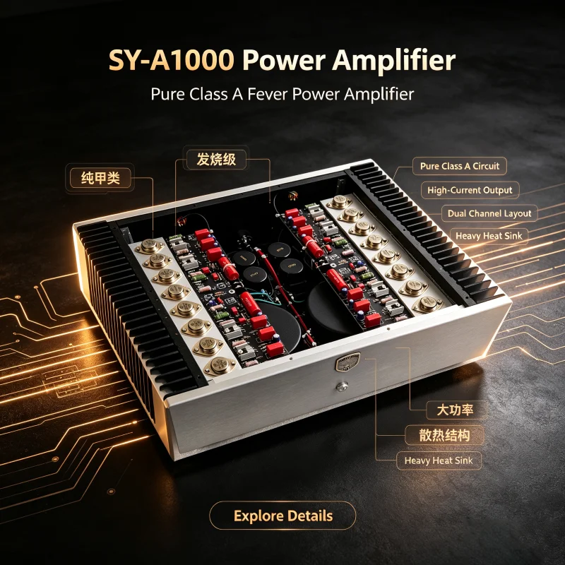 CHN 2027 New Senyuan sy-a1000 Reference Imported Famous Machine Line Pure Class A Fever Amplifier Home Amplifier