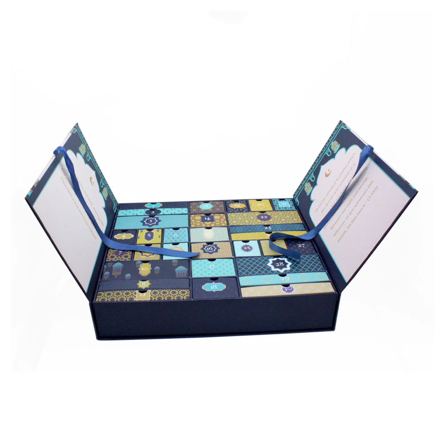 Customized queryCustom Printing Luxury Packaging Ribbon Bow Christmas Empty Cardboard Drawer Advent Calendar Mystery 24 10 Days