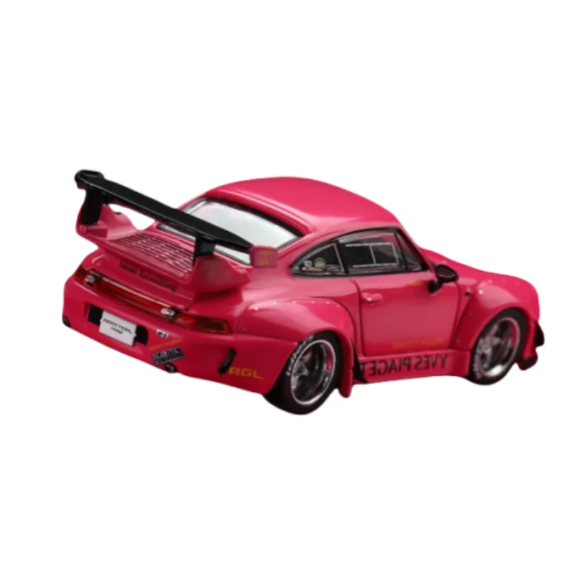 1:64 Porsche 911 modified wide-body RWB 993 alloy model, children\'s collection of decorative toys, holiday gifts for children.