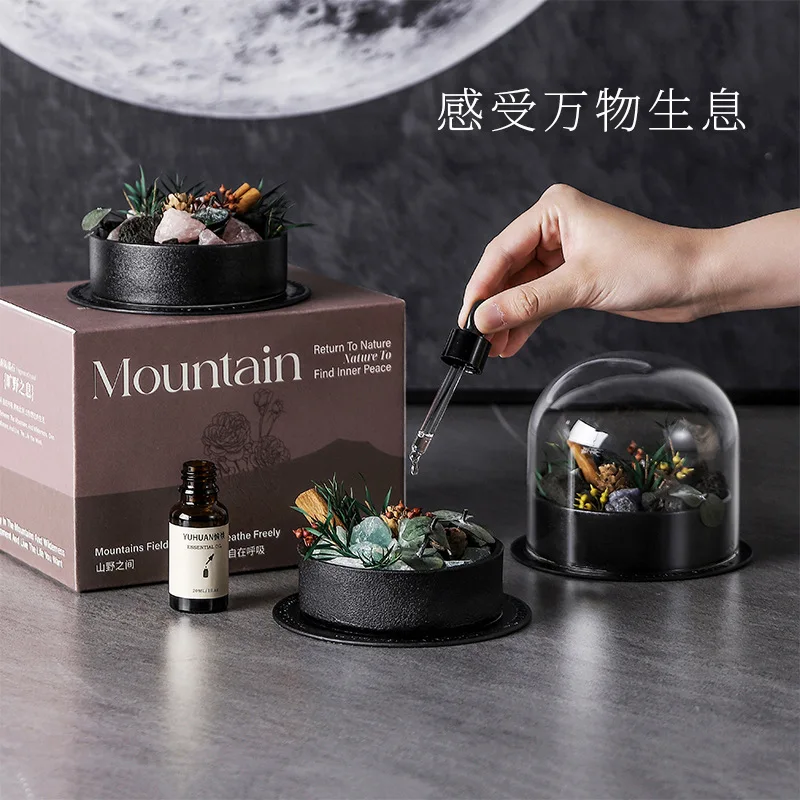 Wilderness Secret Aromatherapy Gift Box Aromatherapy Essential Oil Diffuser Stone Ornament Household Indoor Lasting Creative Sou