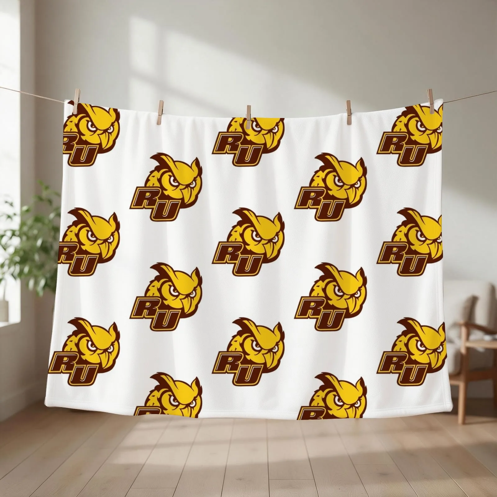 Rowan University Throw Blanket couch cozy soft plush fuzzy picnic outdoor blanket