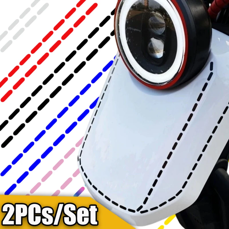 

DIY Dotted Line Decals Motorcycle Wheel Hub And Body Reflective Trim DIY Sewing Stitch Decals Automotive Accessories