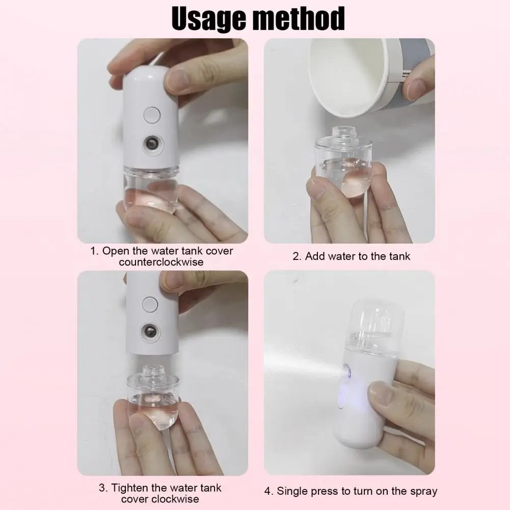 Multi-Functional Mini Travel Steamer Rechargeable Handheld Cordless Steamer 30ml Clothes Steamer Beauty Device