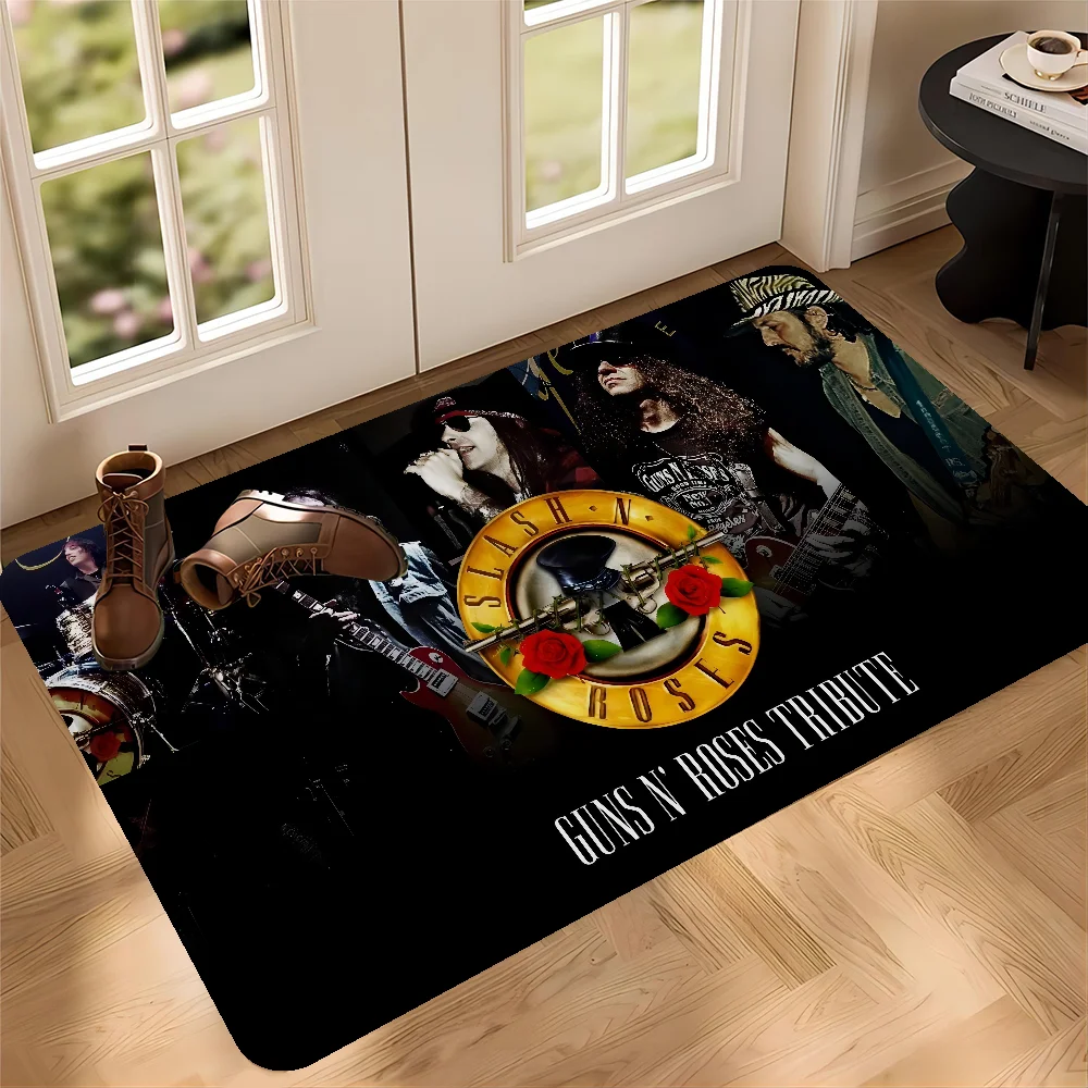 G-Guns-S N' Roses Floor Mat Cheaper Anti-slip Modern Living Room Balcony Printed Bedside Mats
