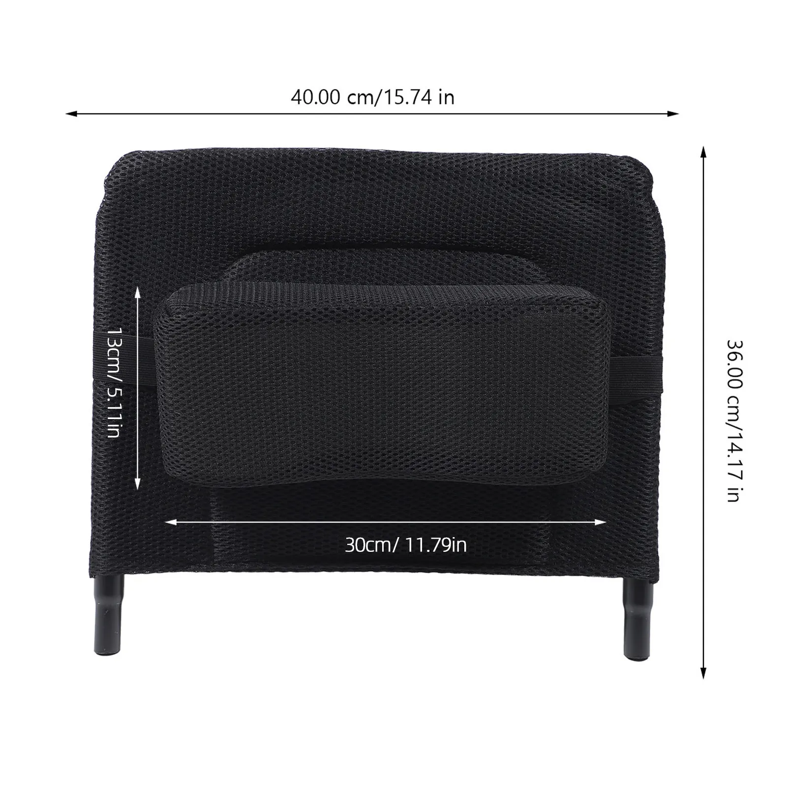 1Set Detachable Wheelchair Backrest Extension Heightening Headrest Ergonomic Neck Support Soft Filling Cloth Wheelchair
