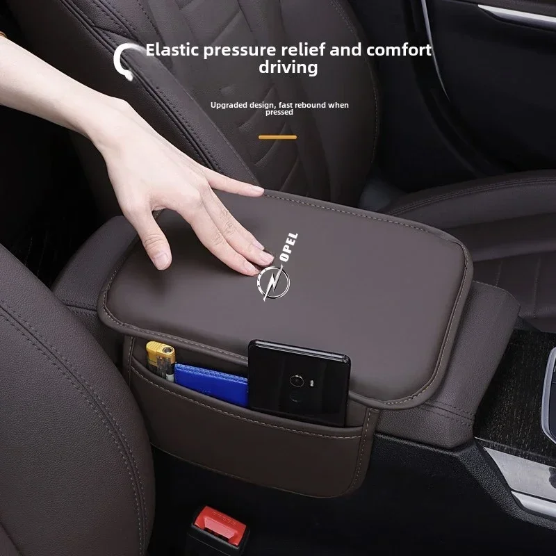 

Leather Car Armrest Mat For Opel insignia Astra H G J Antara vectra Vivaro corsa c d zafira b Car