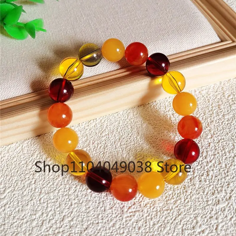 High Quality Natural Golden Amber Bracelet Fashion Charm Women Men Jewelry Lucky Stone Bracelets for Lover Lbracelet Gifts