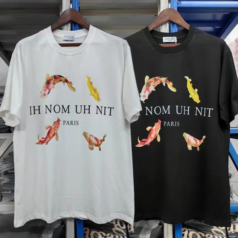 

Goldfish print IH NOM UH NIT T-Shirt For Men Women Best Quality Fashion Short Sleeve Tees Top Cotton T-Shirt Oversize Summer