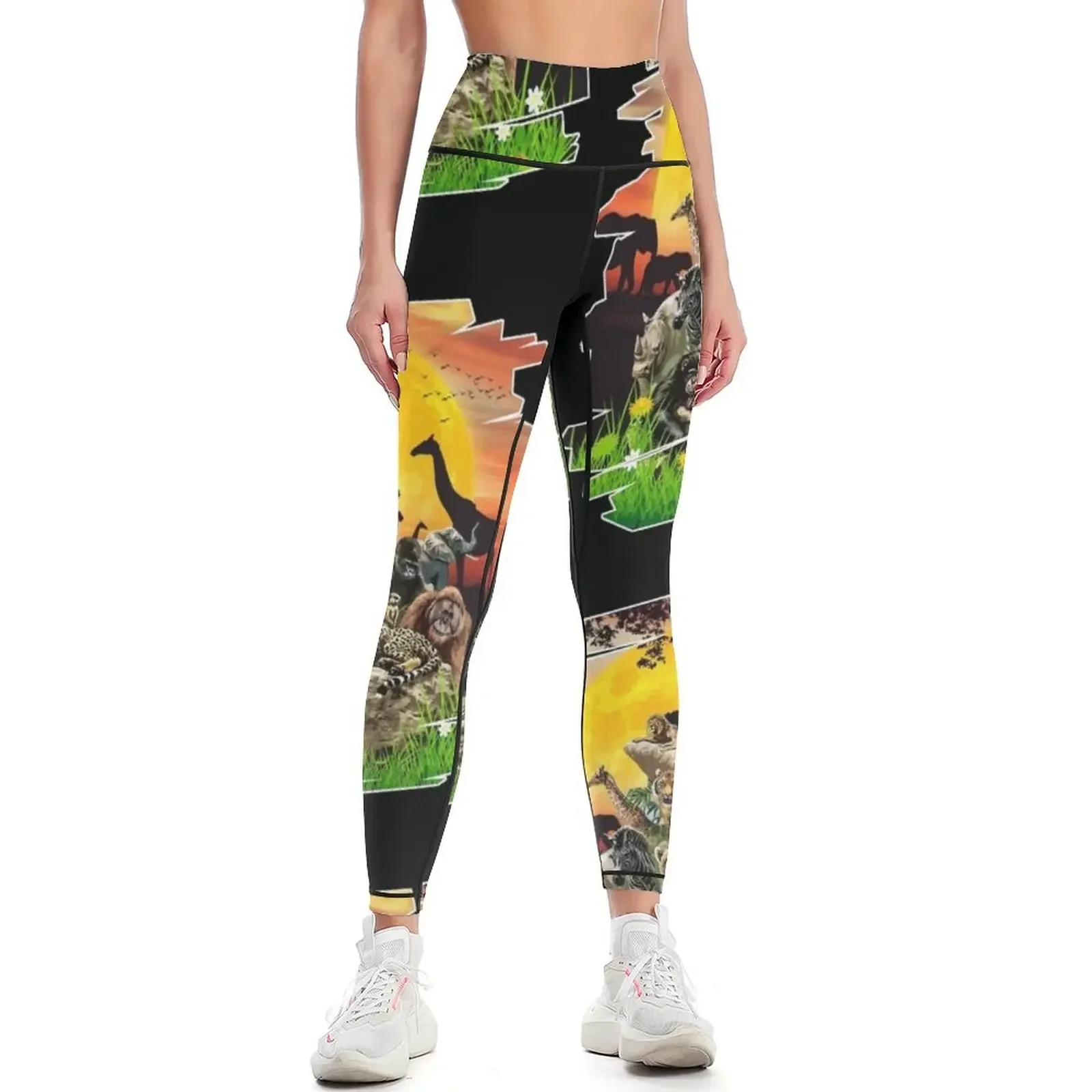 

Welcome 2 The Jungle Animal Collection Leggings workout shorts joggers for sports for gym's sportswear Womens Leggings