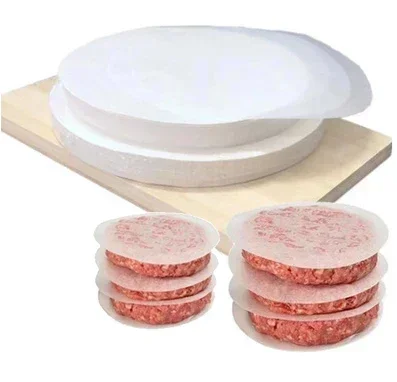 100Pcs/Lot Hamburger Frozen Patty Compartment Paper BBQ Oil Absorbent Hamburger Press Patty Paper Food Mat Paper