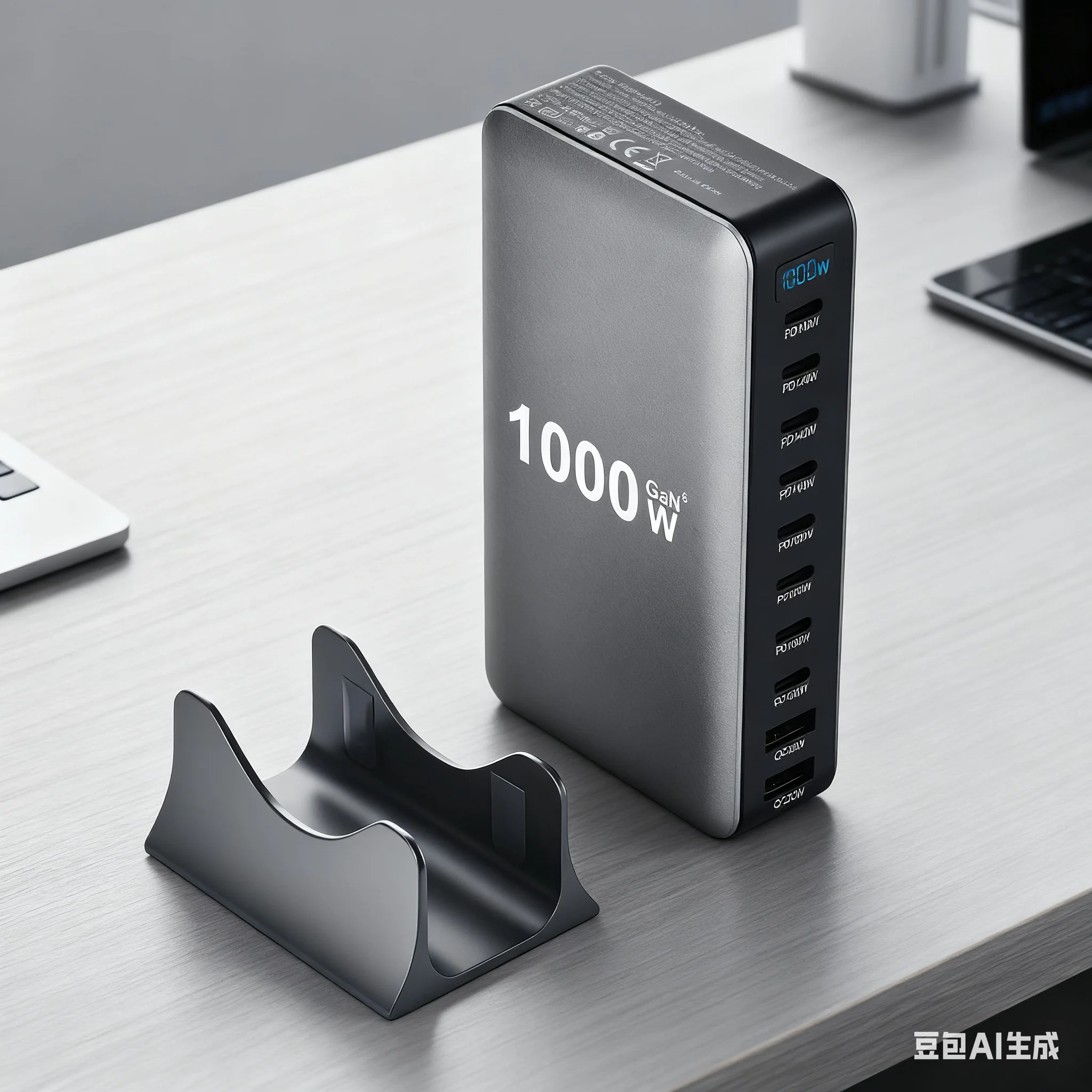 

1000W For GaN USB C Fast Charging Stand Dock Power-Up 140W Per 10 Port Charger Station Adapter For Desktop Mobile Phone & Tablet
