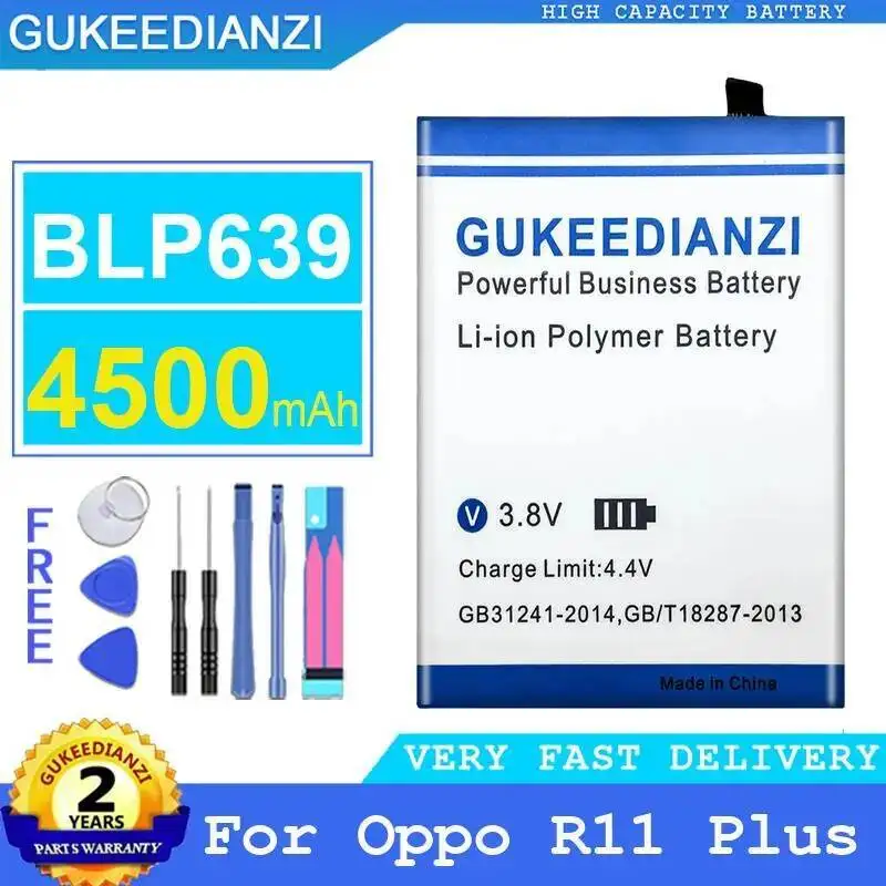 

4500Mah BLP639 Reliable Power Supply Long-Lasting For Oppo R11 Plus Mobile Phone Battery