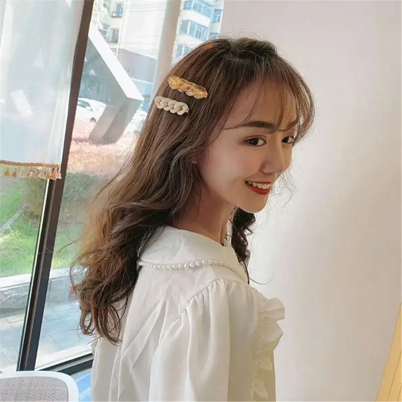 الشعر الأنيق الأنيق barrettes الشعر مقطع حلو الشعر دبوس باريت سلسلة الشعر مقطع شعر مجوهرات للنساء فتاة