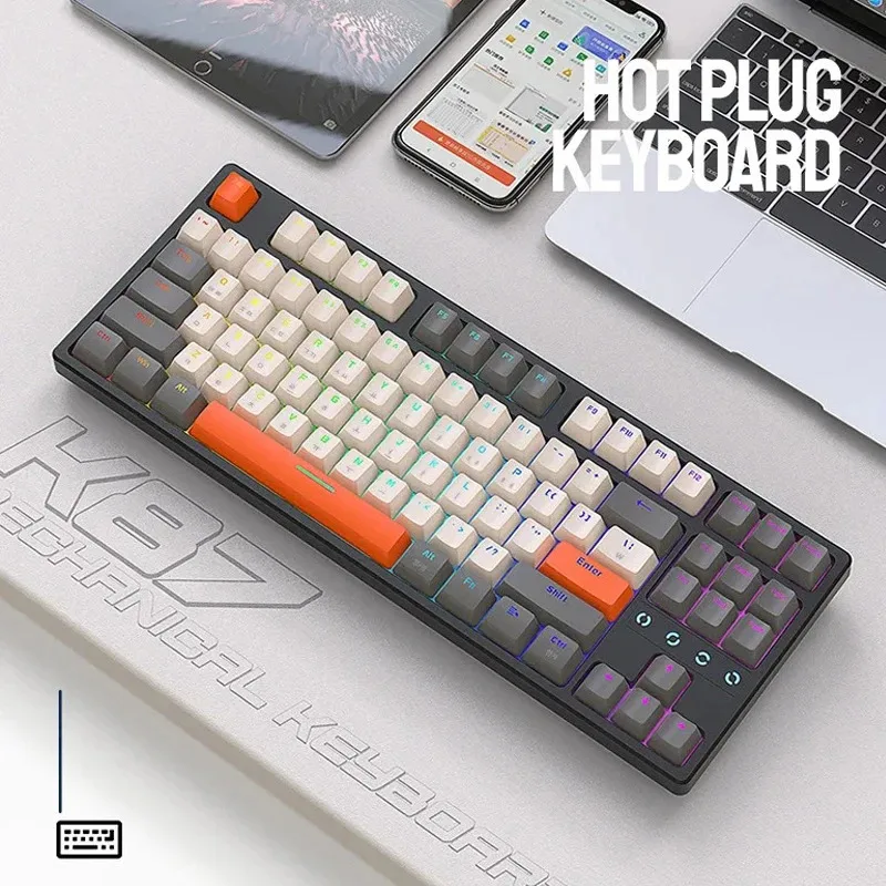 

ZIYOULANG Mechanical Keyboard Wired for Gaming,Hot-Swap,RGB,Sound Deadening Structure,for Apple/Android/Windows System