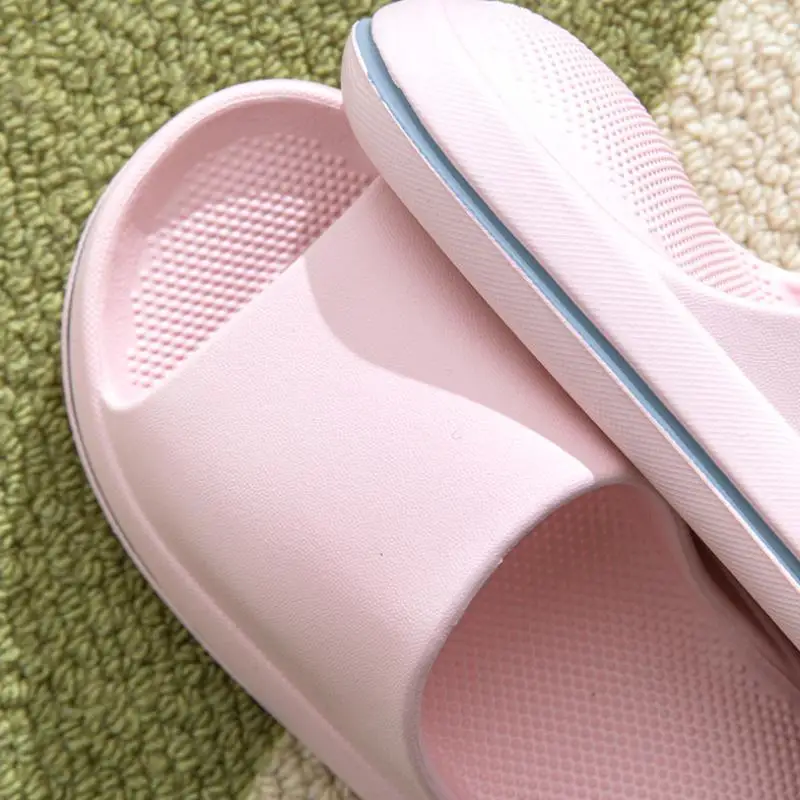Paar-Hausschuhe in Bonbonfarben mit dicker EVA-Sohle für Damen, weiche Plateau-Massage-Slipper für den Sommer, Übergrößen 36-45, rutschfeste Strandsandalen – Detail 8