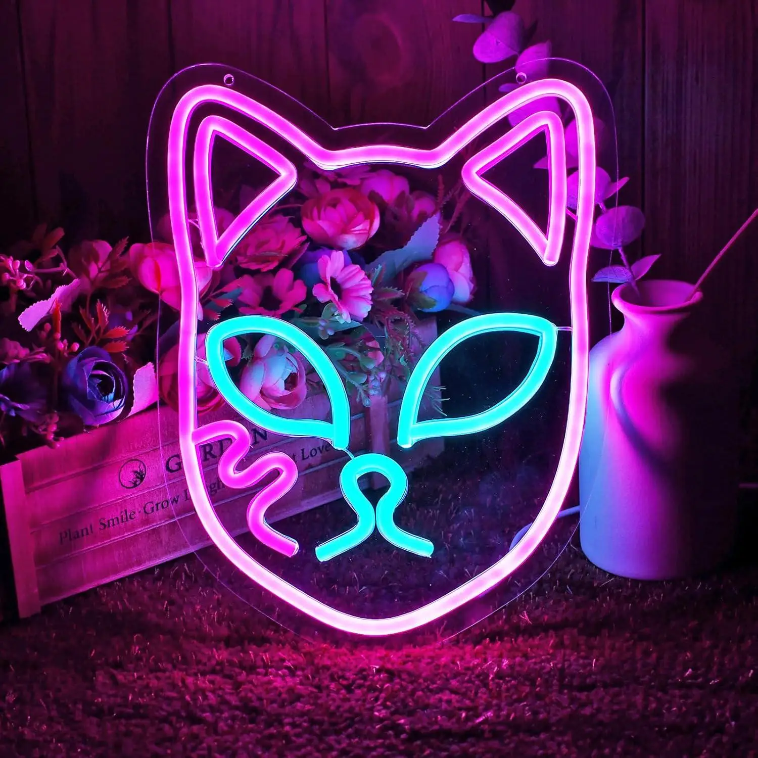 

Demon Fox Face Neon Sign Dimmable Japanese Anime Slayer Neon Light for Wall Bedroom Game Room Birthday Party Decor Special Gifts