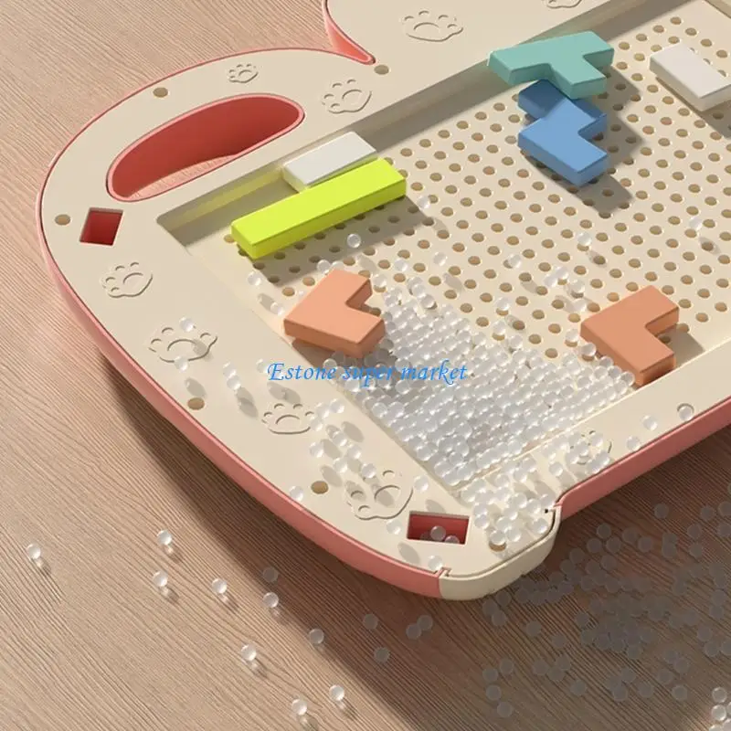 Tableau magnétique pour bébé 090B, planche à dessin Double face avec formes magnétiques, jouet pour enfants 2 à 8 ans