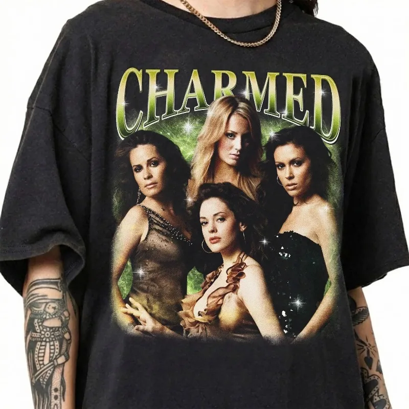 Magic Sisters TV Drama T-shirt Retro Magic Sisters T-shirt Men's and Women's Cotton Casual Street Style T-shirt