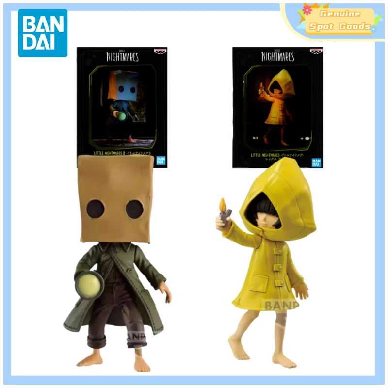 Figuras de acción de Anime Bandai Little Nightmares Six & Mono, modelo de juguete, regalo coleccionable para juguetes, pasatiempos para niños