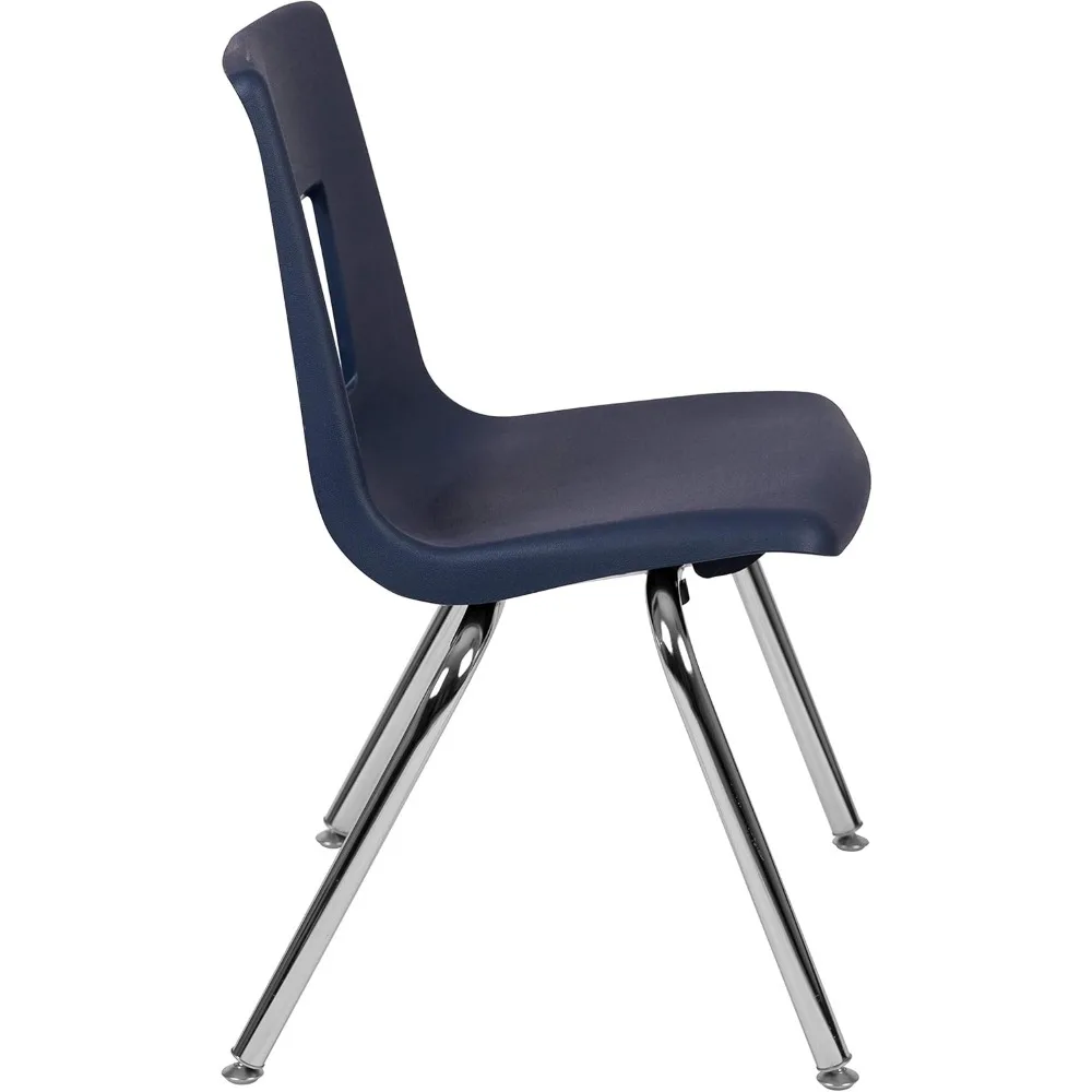 Chaise d'école empilable pour étudiants, chaises d'école, bleu marine, 16 po, paquet de 4