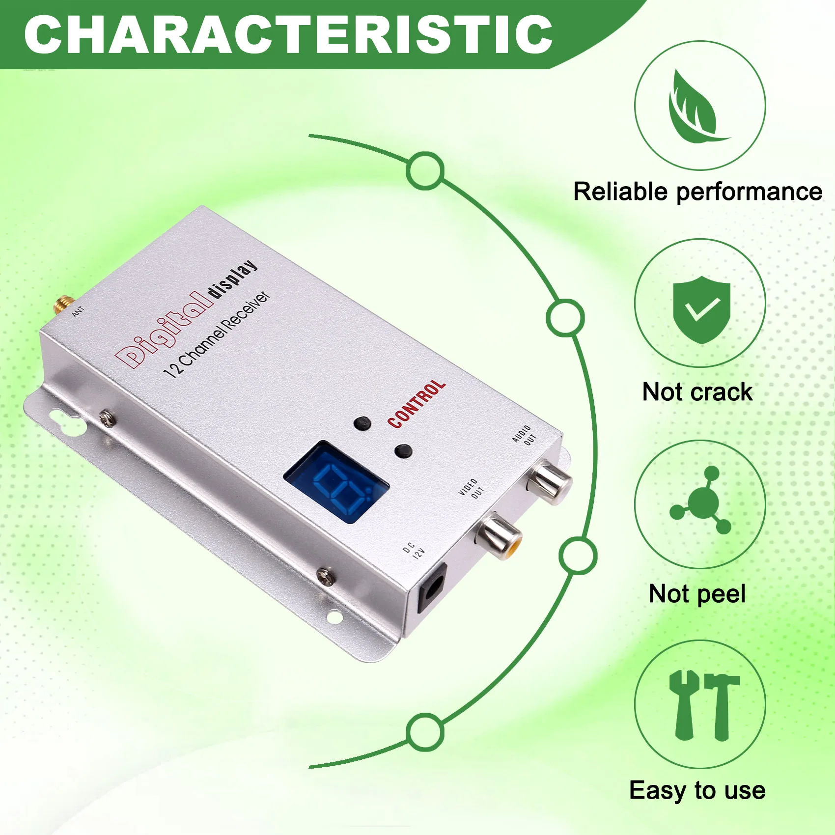 ABZW FPV 1.2G 1.3G VRX レシーバー VRX レシーバーキット 12CH デジタルディスプレイ 長距離 FPV ドローン RC モデル用