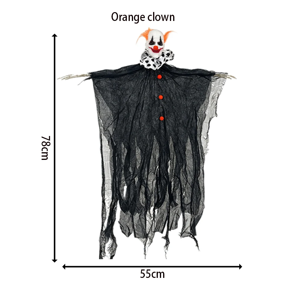 Halloween-Skelett-Clown-Dekoration, Atmosphären-Requisiten, Geist mit gruseligem schwebendem Geisterornament für Party, Zuhause, Innen- und Außenbereich, Gärten – Detail 6