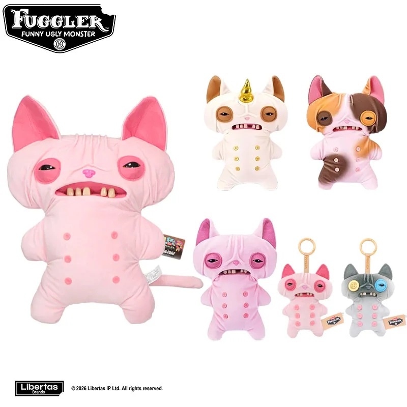 Jouets en peluche originaux Fuggler Funny Ugly Monsters, Fugglers, Fugg Ally Cats, WRINKLE DING, poupées en peluche