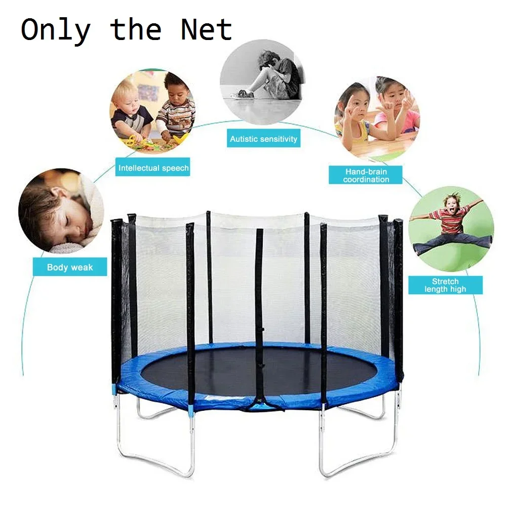 4-8ft Outdoor Trampoline Protective Net For Kid Children Anti-fall Polyethylene Trampoline Jump Pad Safety Net Protection Guard