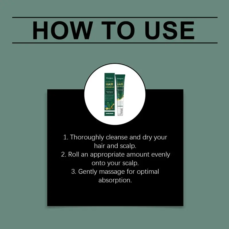 Hoegoa Herbal Scalp  Roll-on Smooth and light hair Scalp massage hair care