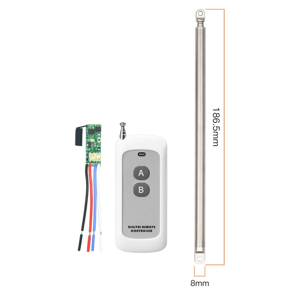 

KT0805-100L 120mm Stroke Electric Actuator with Remote Control | 30N Solar Powered Telescopic Rod