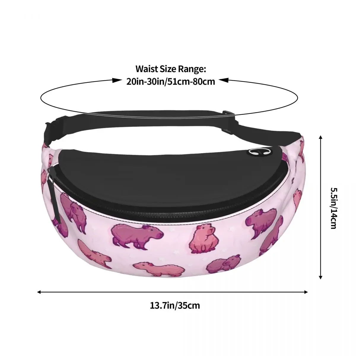 Cool Lovely Capybara Fanny Pack para viagens e caminhadas, Crossbody Waist Bag, Phone Money Pouch, Bolsa de animais para mulheres e homens