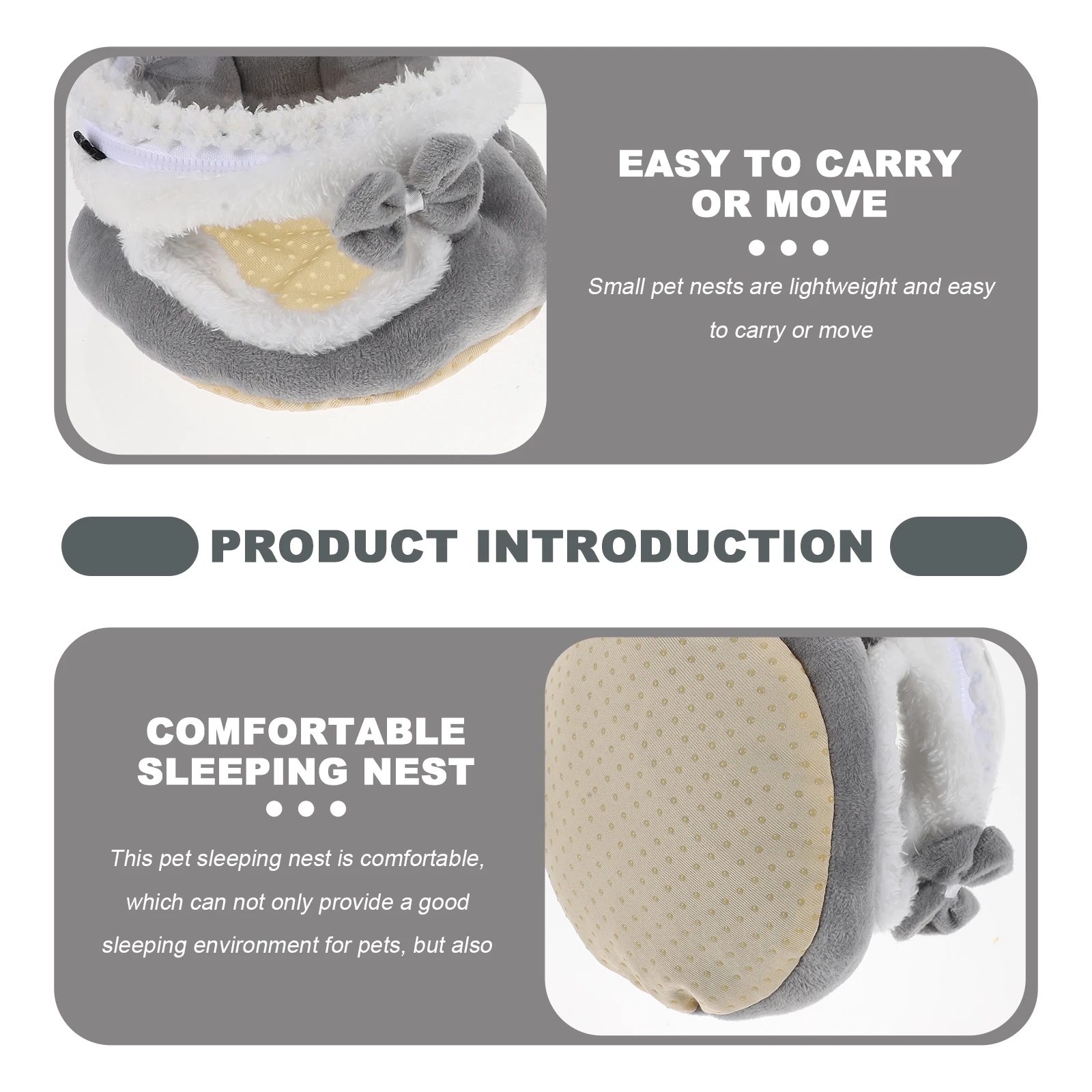 

1pc Hamster Nest Warm Winter Bed Small Pet Cotton Acrylic Cover Detachable For Hedgehog Squirrel Hamster Bed Pet Sleeping Nest