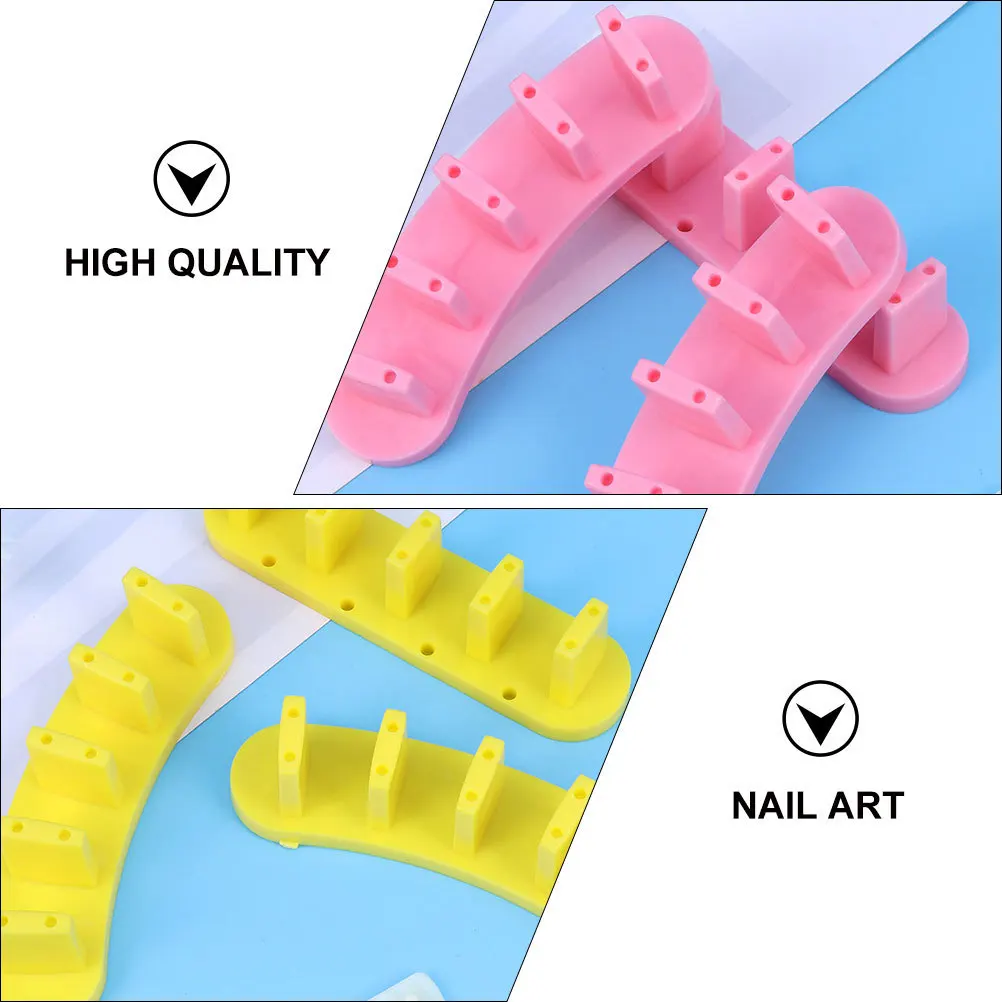 

9Pcs Nail Art Display Shelf Premium Quality False Nail Tip Organizer Stand for Practice and Presentation Manicure Frame Tool
