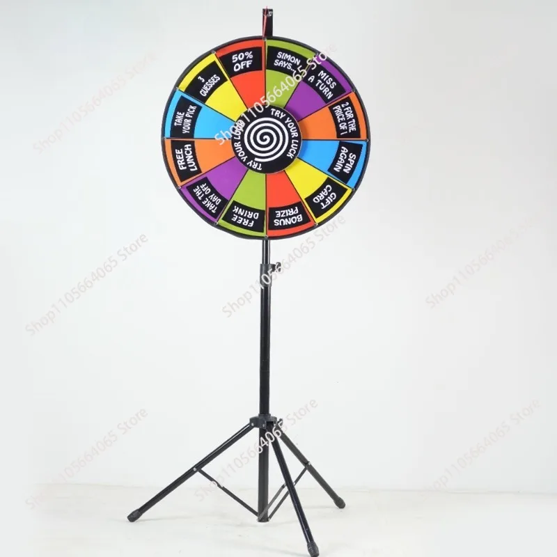 24-Inch Dry Erase Color Prize Wheel 80cm Party Spin Win Fortune Stand